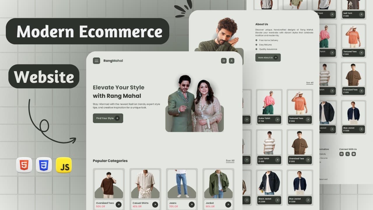 Build and Deploy a SEO Optimized Multi-Page E-Commerce Website | HTML, CSS & JS 🔥