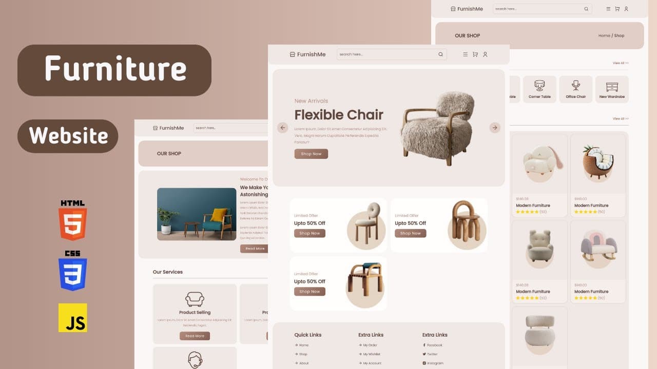 How to Build a Responsive Multi-Page Furniture Website 🔥