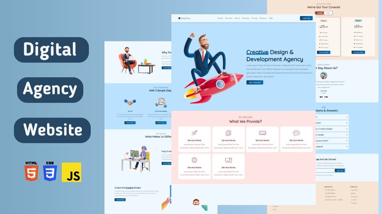 From Zero to Hero: Developing a Responsive Website with HTML, CSS, and JS 🚀👨🏻‍💻