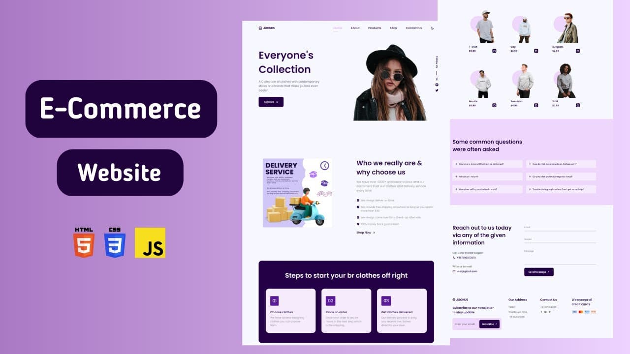 Building a Responsive E-Commerce Website from Scratch with HTML, CSS, and JS